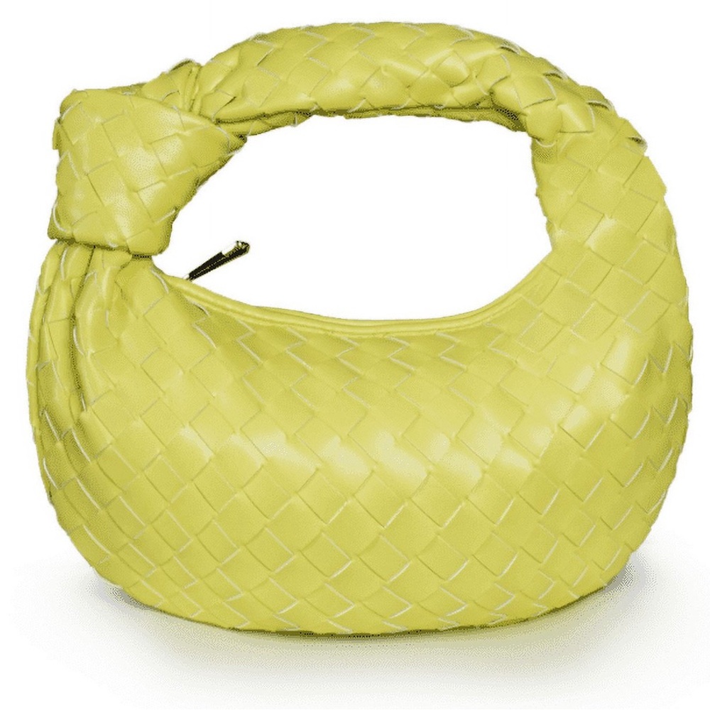 Lime Green Woven Handbag